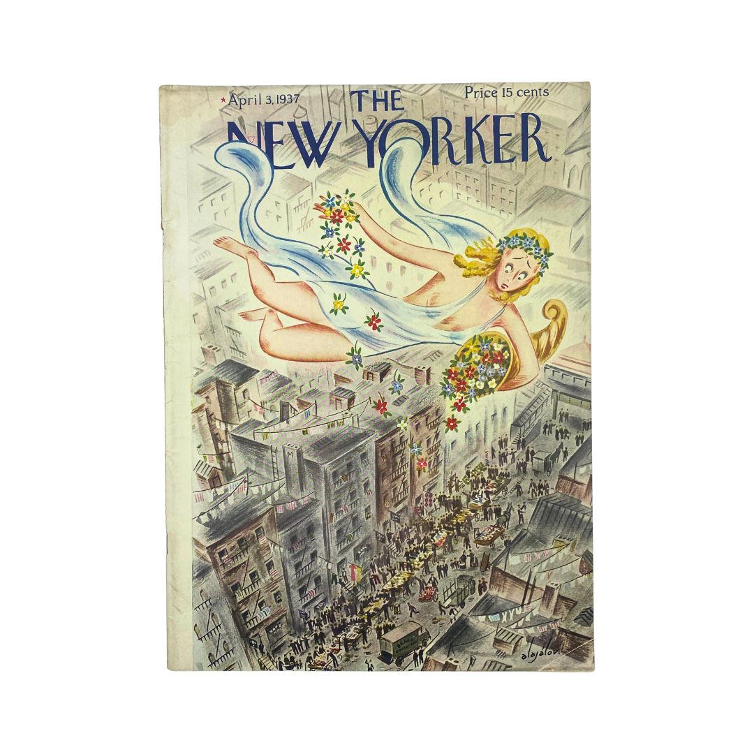 The New Yorker Complete Magazine April 3, 1937 Constantin Alajalov Cover VG