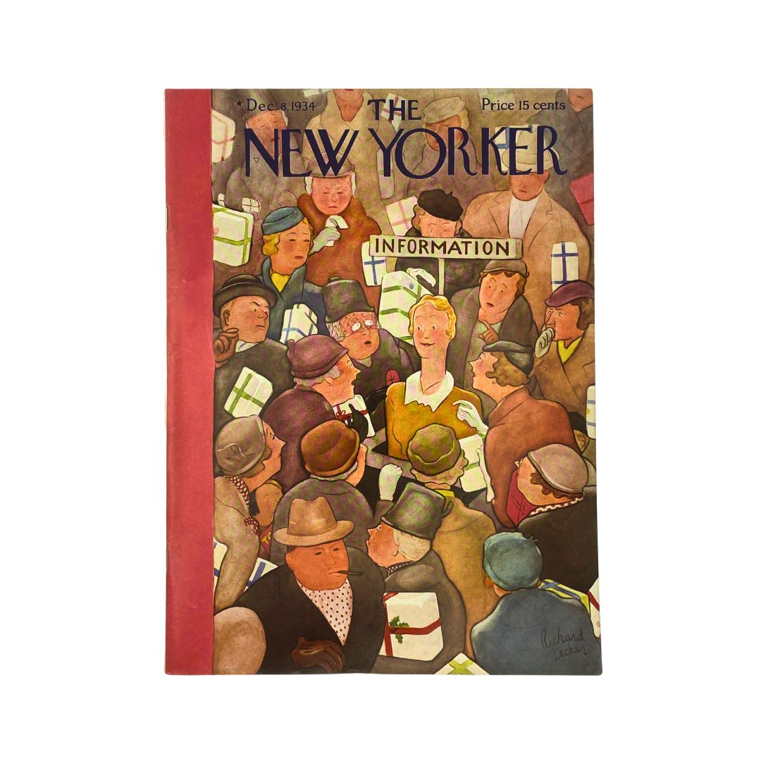 The New Yorker Complete Magazine December 8, 1934 Richard Decker Cover VG