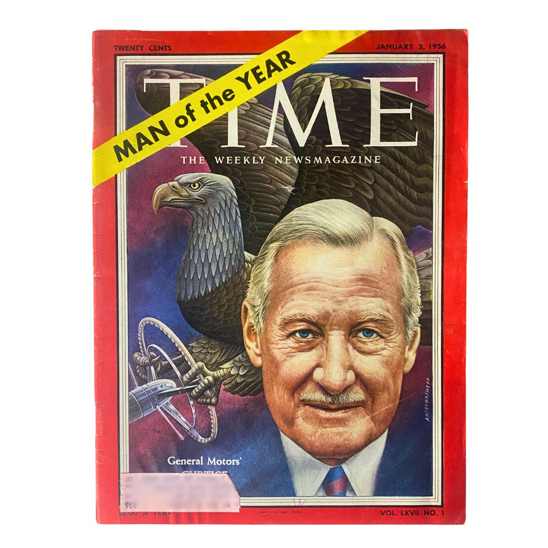 VTG Time Magazine January 2, 1956 Vol 67 No. 1 Harlow Curtice, Man of the Year