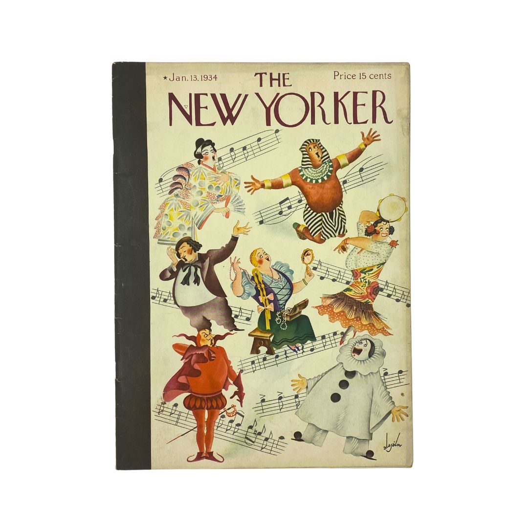 The New Yorker Complete Magazine January 13, 1934 Constantin Alajalov Cover