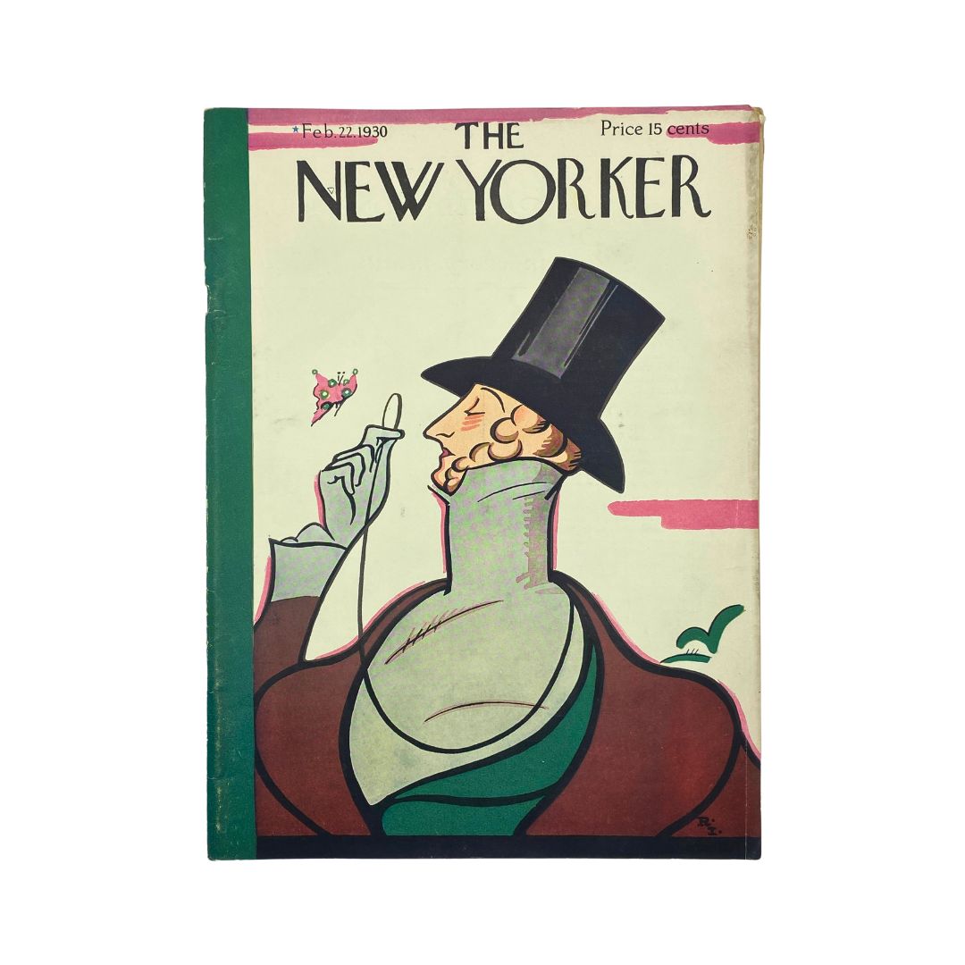 The New Yorker Complete Magazine February 22, 1930 Rea Irvin Cover