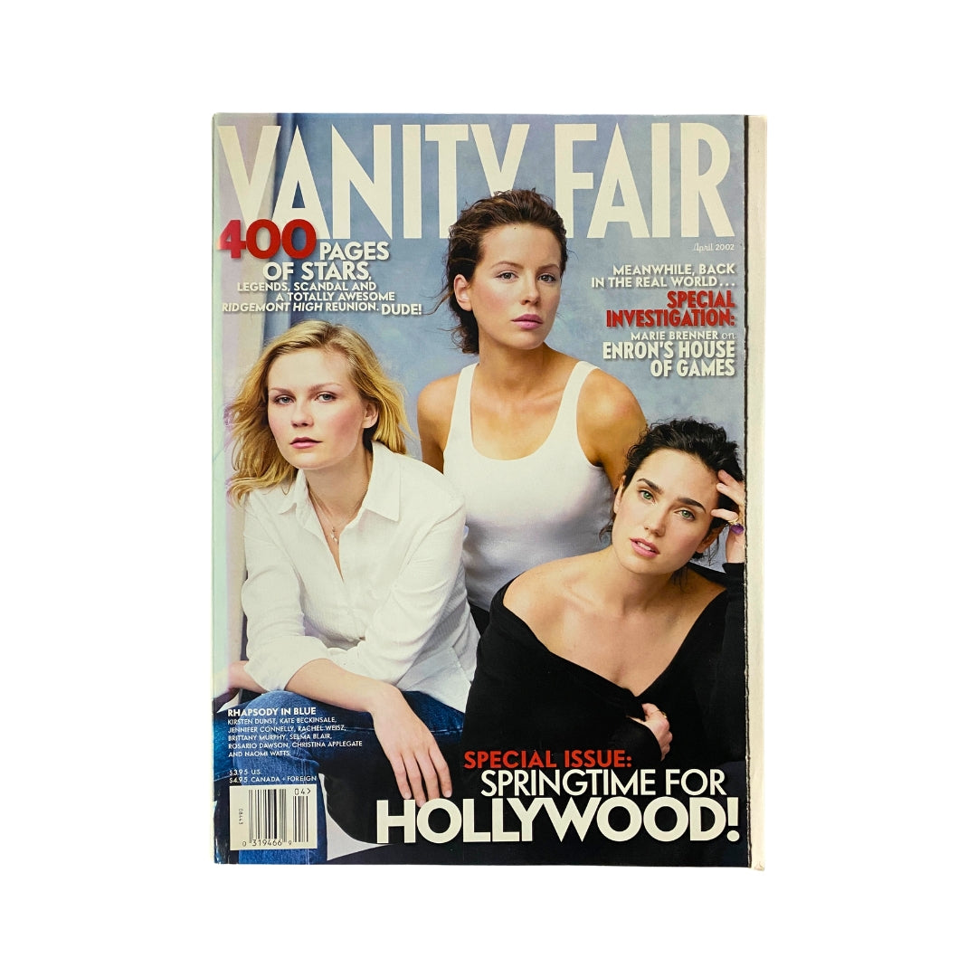 Vanity Fair Magazine April 2002 Kirsten Dunst Kate Beckinsale Jennifer Connelly