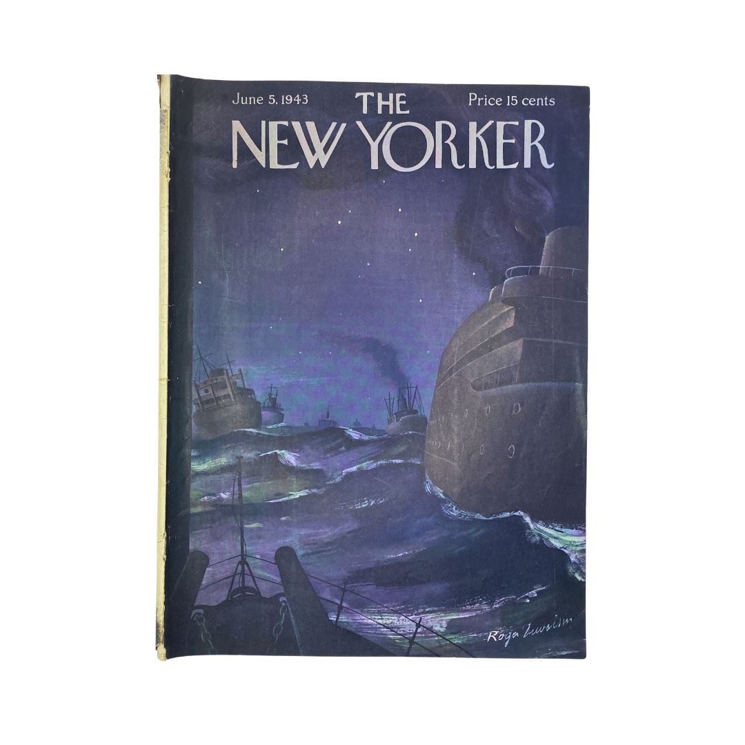 The New Yorker Complete Magazine June 5, 1943 Roger Duvoisin Cover