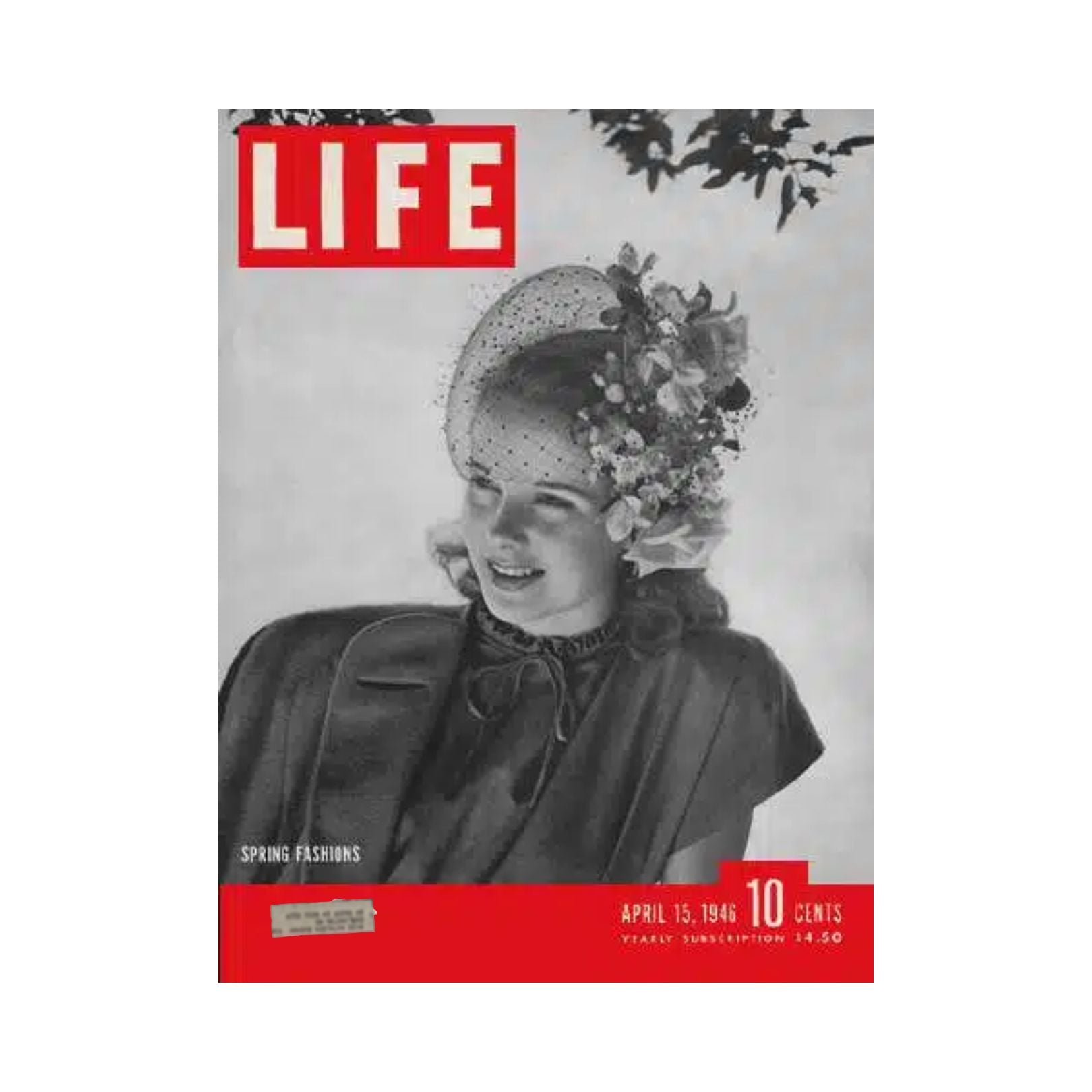 VTG Life Magazine April 15, 1946 Mona Freeman wearing Lilly Dache bonnet