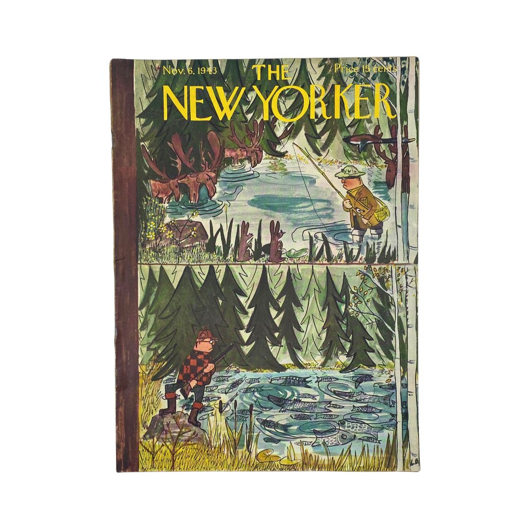 The New Yorker Complete Magazine November 6, 1943 Ludwig Bemelmans Cover