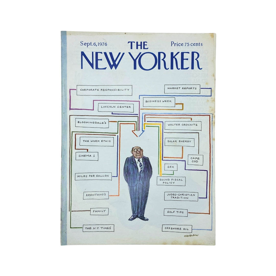 The New Yorker Complete Magazine September 6, 1976 James Stevenson Cover