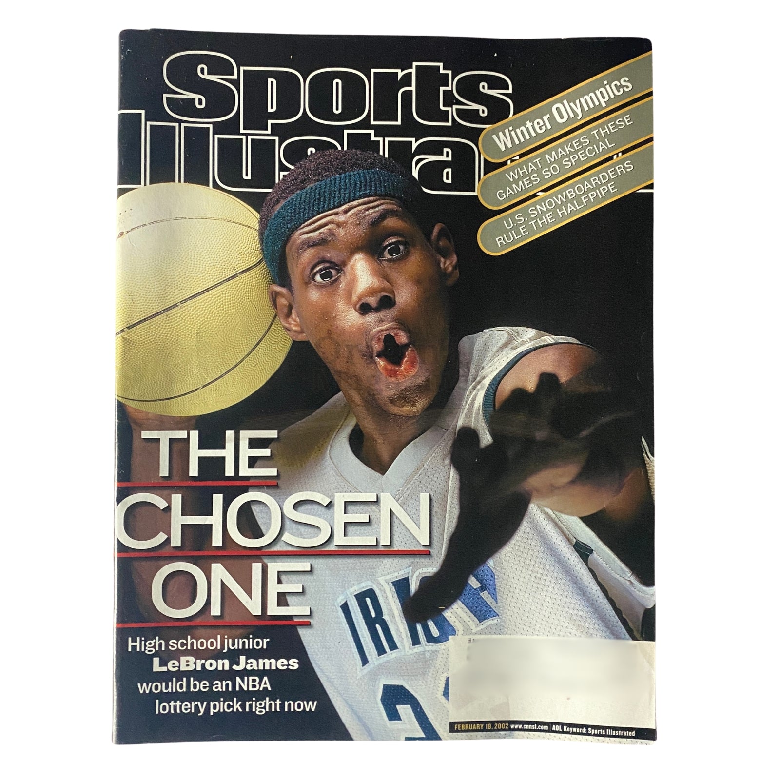 Sports Illustrated February 18, 2002 LeBron James Cover VG