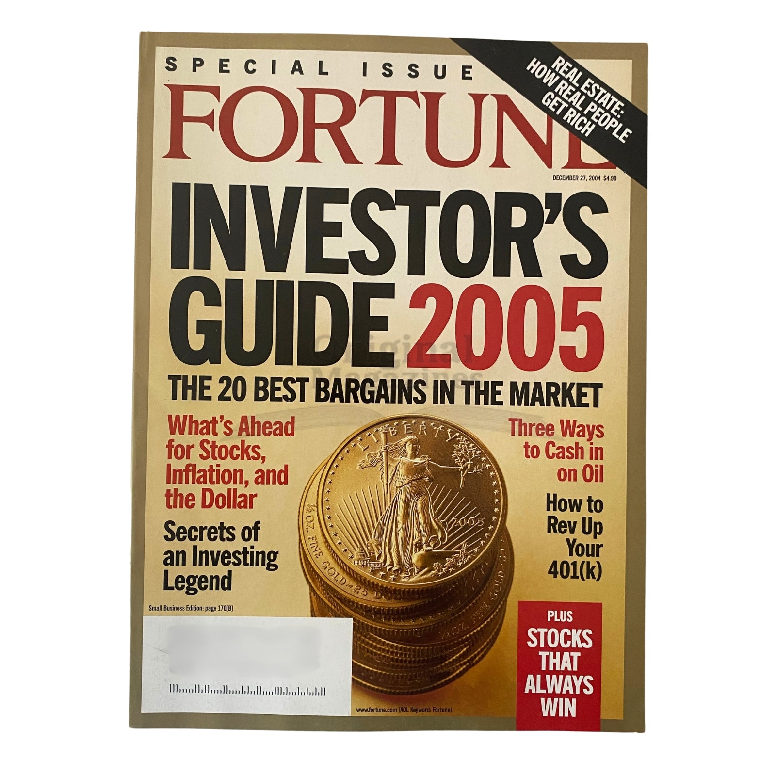Fortune Magazine December 27, 2004 Secrets of an Investing Legend VG