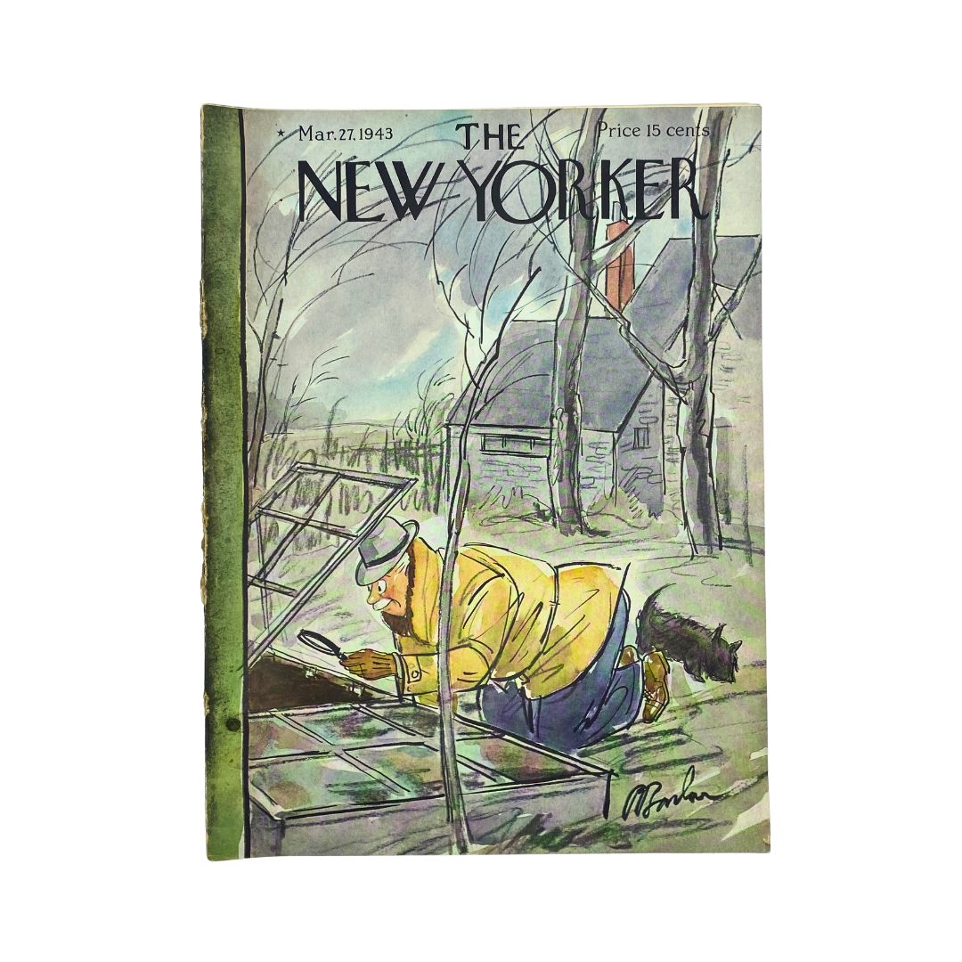 The New Yorker Complete Magazine March 27, 1943 Perry Barlow Cover