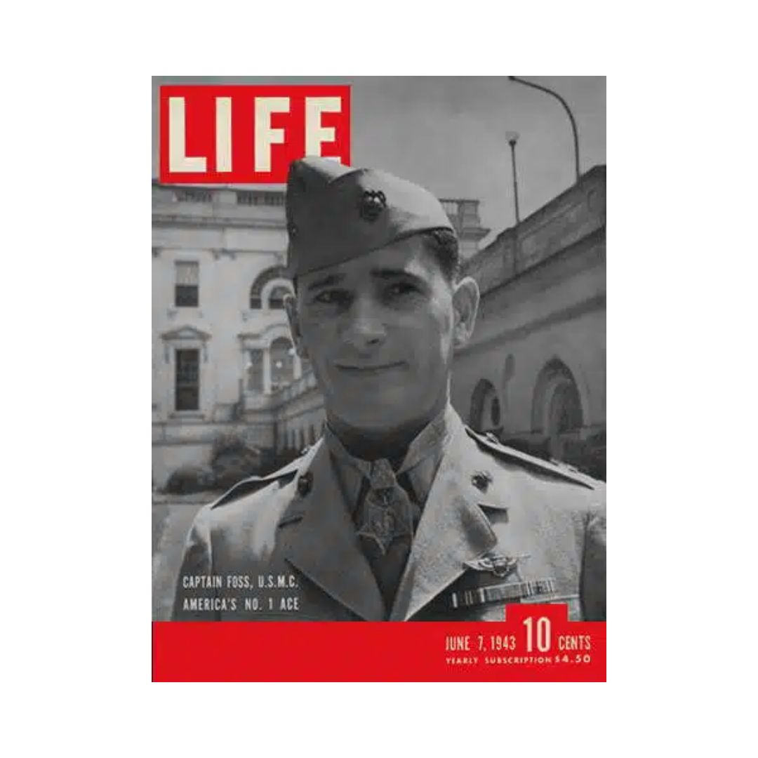 VTG Life Magazine June 7, 1943 Marine Ace Captain Joe Foss