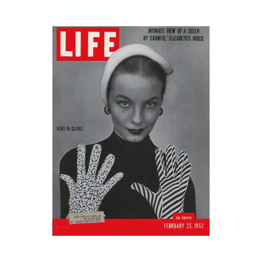 VTG Life Magazine February 25, 1952 News in Gloves Fashion