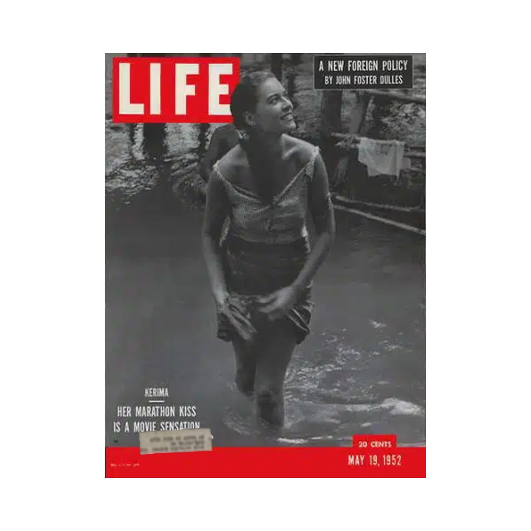 VTG Life Magazine May 19, 1952 Kerima Marathon Kiss