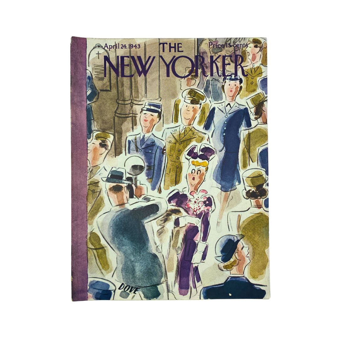 The New Yorker Complete Magazine April 24, 1943 Leonard Dove Cover VG