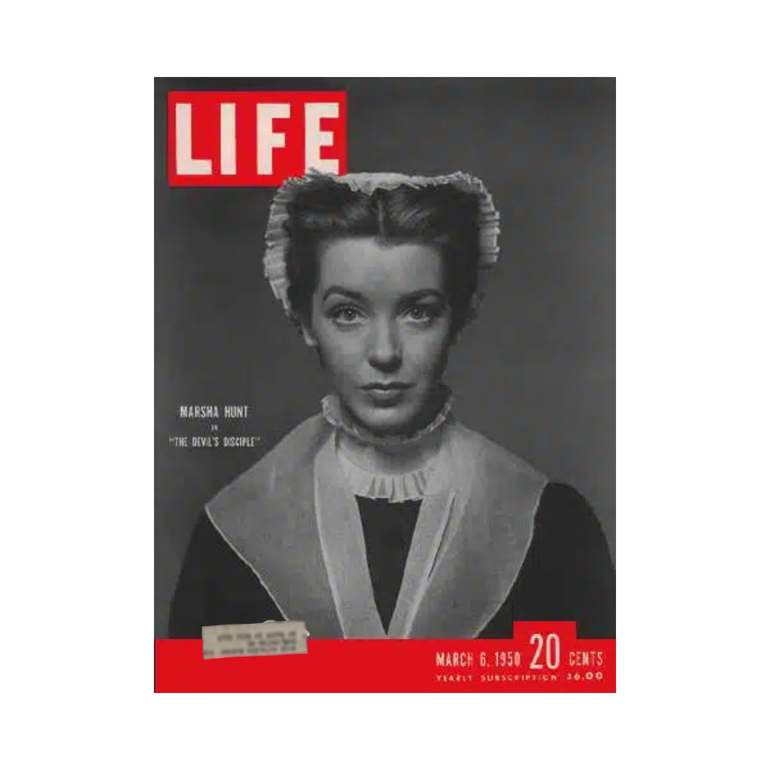 VTG Life Magazine March 6, 1950 Marsha Hunt, American Actress