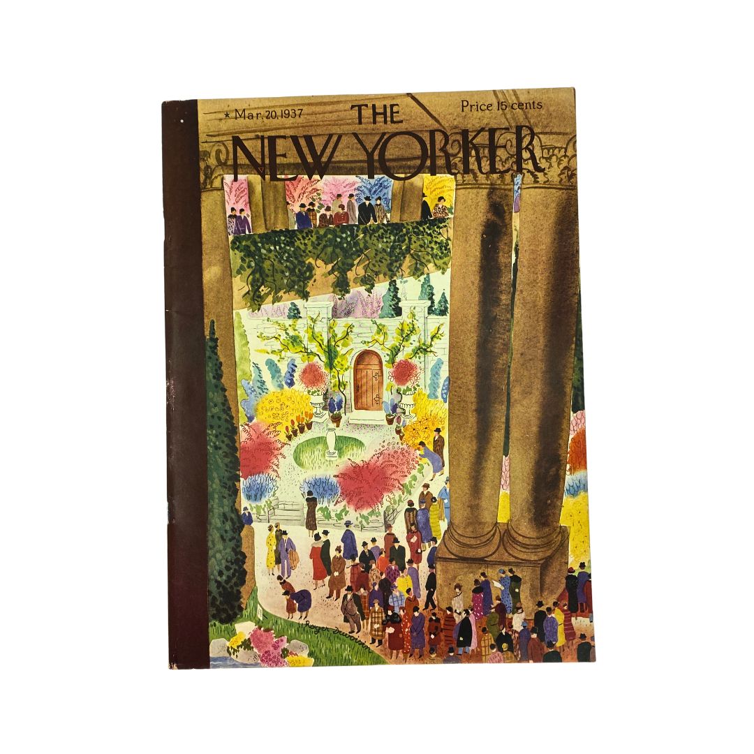 The New Yorker Complete Magazine March 20, 1937 Roger Duvoisin Cover VG