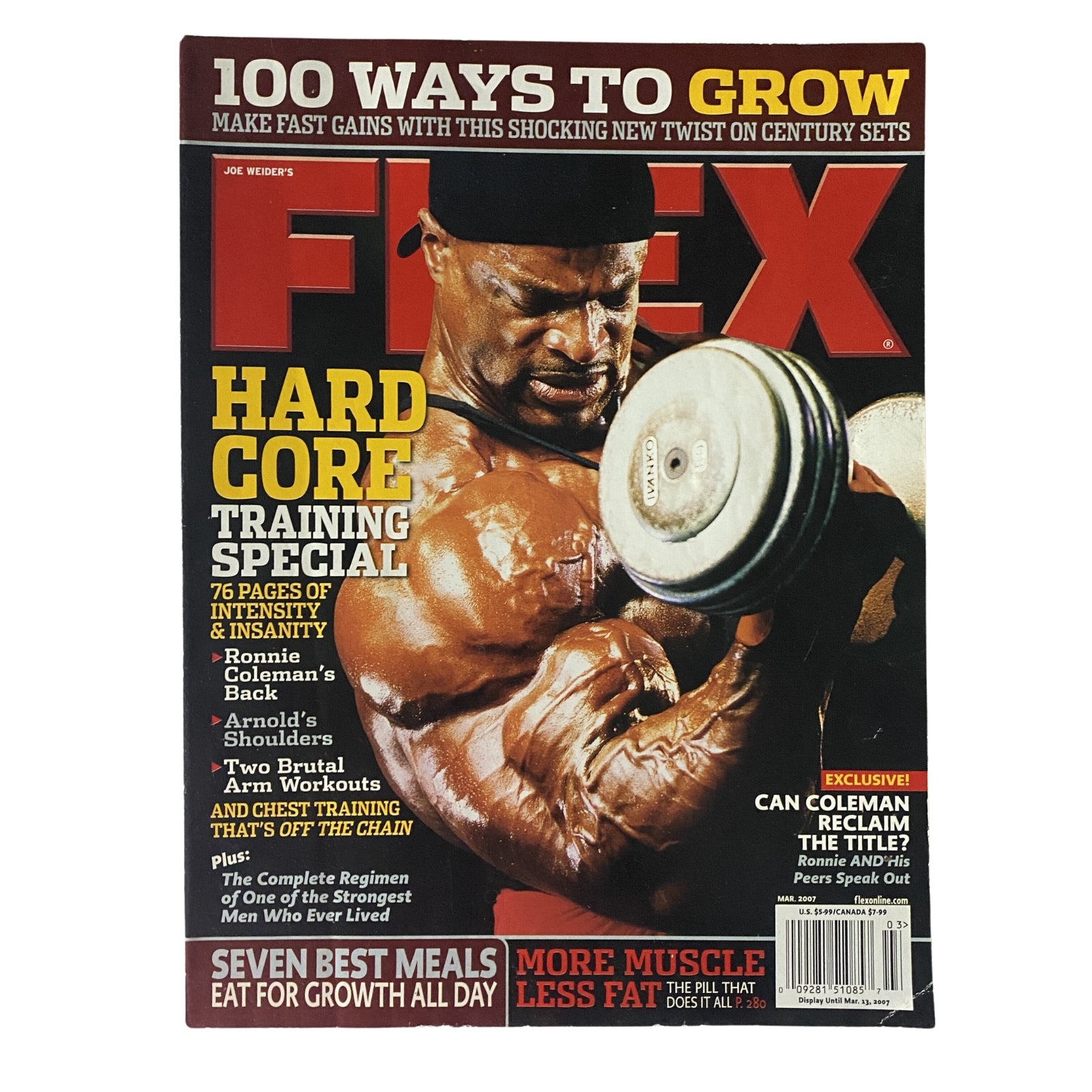 Flex Magazine March 2007 Vol 25, Num 1 Ronnie Coleman VG No Label