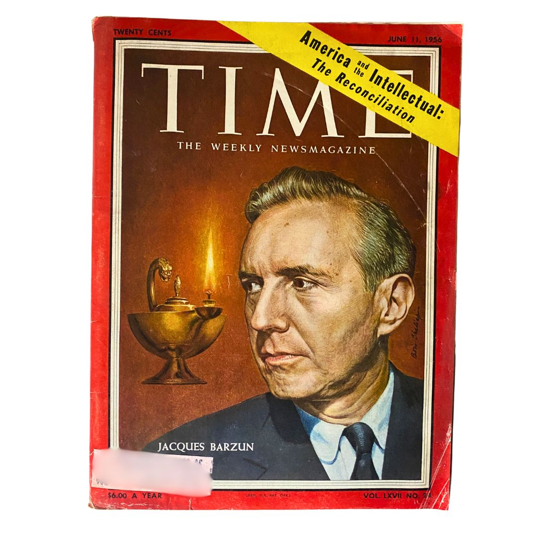 VTG Time Magazine June 11, 1956 Vol 67 No. 24 Jacques Barzun