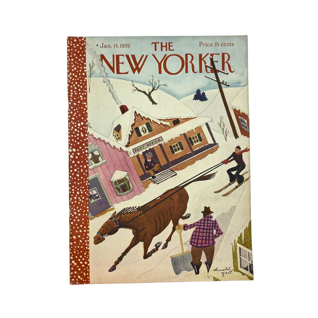 The New Yorker Complete Magazine January 14, 1939 Arnold Hall Cover VG