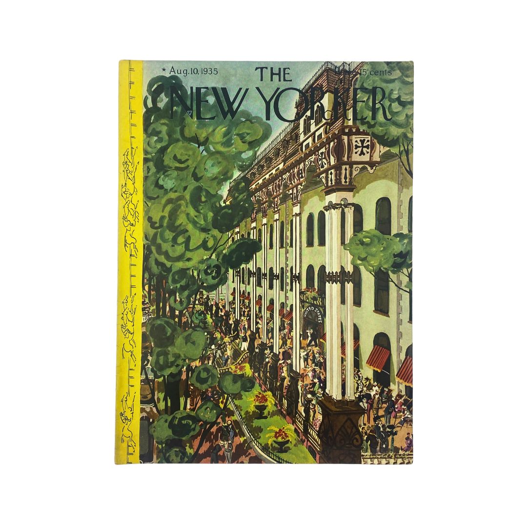 The New Yorker Complete Magazine August 10, 1935 Arnold Hall Cover VG