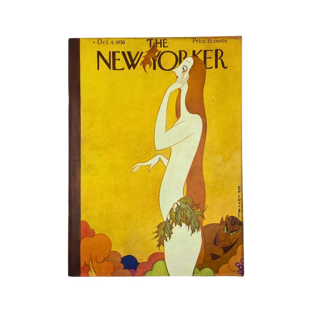 The New Yorker Complete Magazine October 4, 1930 Rea Irvin Cover VG