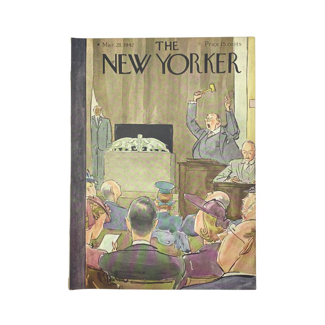 The New Yorker Complete Magazine March 28, 1942 Perry Barlow Cover VG