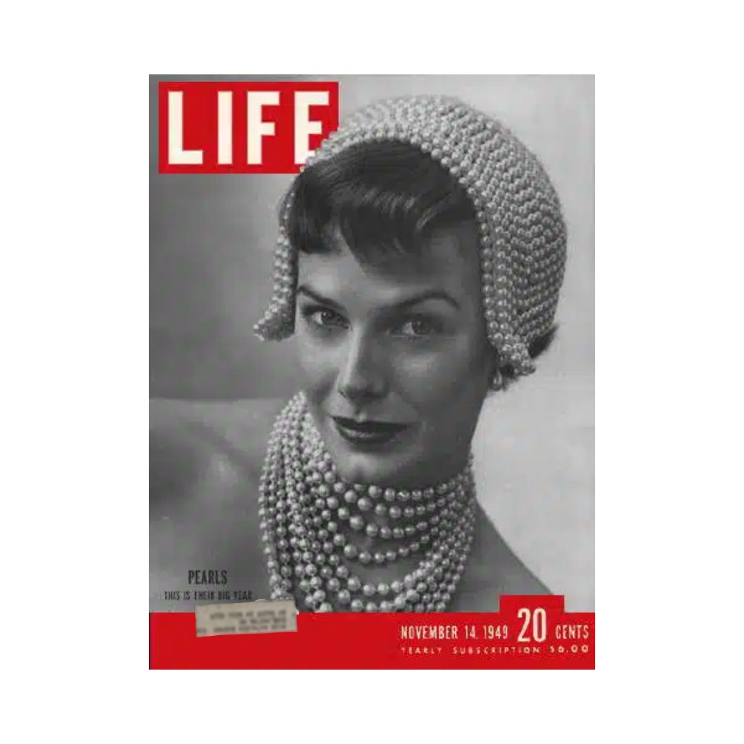 VTG Life Magazine November 14, 1949 Pearls Fashion