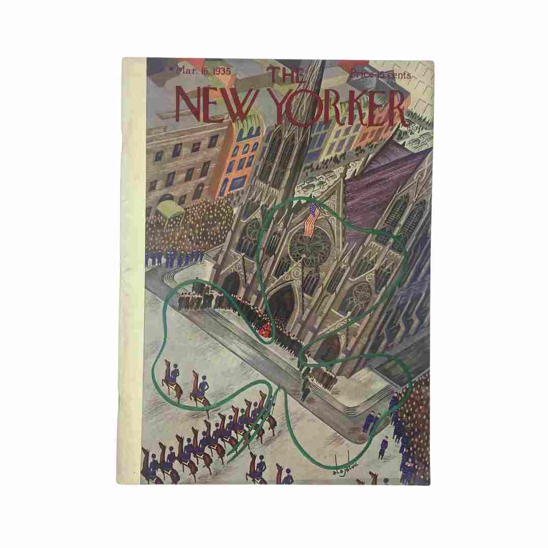 The New Yorker Complete Magazine March 16, 1935 Constantin Alajalov Cover VG