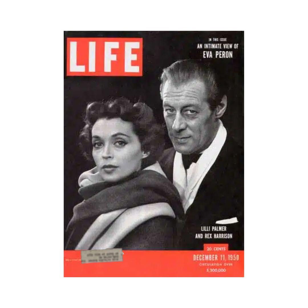 VTG Life Magazine December 11, 1950 Lilli Palmer & Rex Harrison