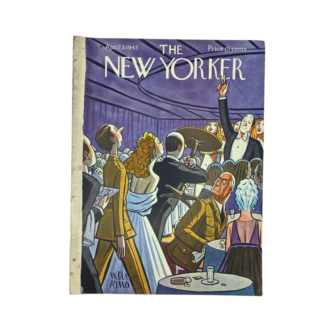 The New Yorker Complete Magazine April 3, 1943 Peter Arno Cover