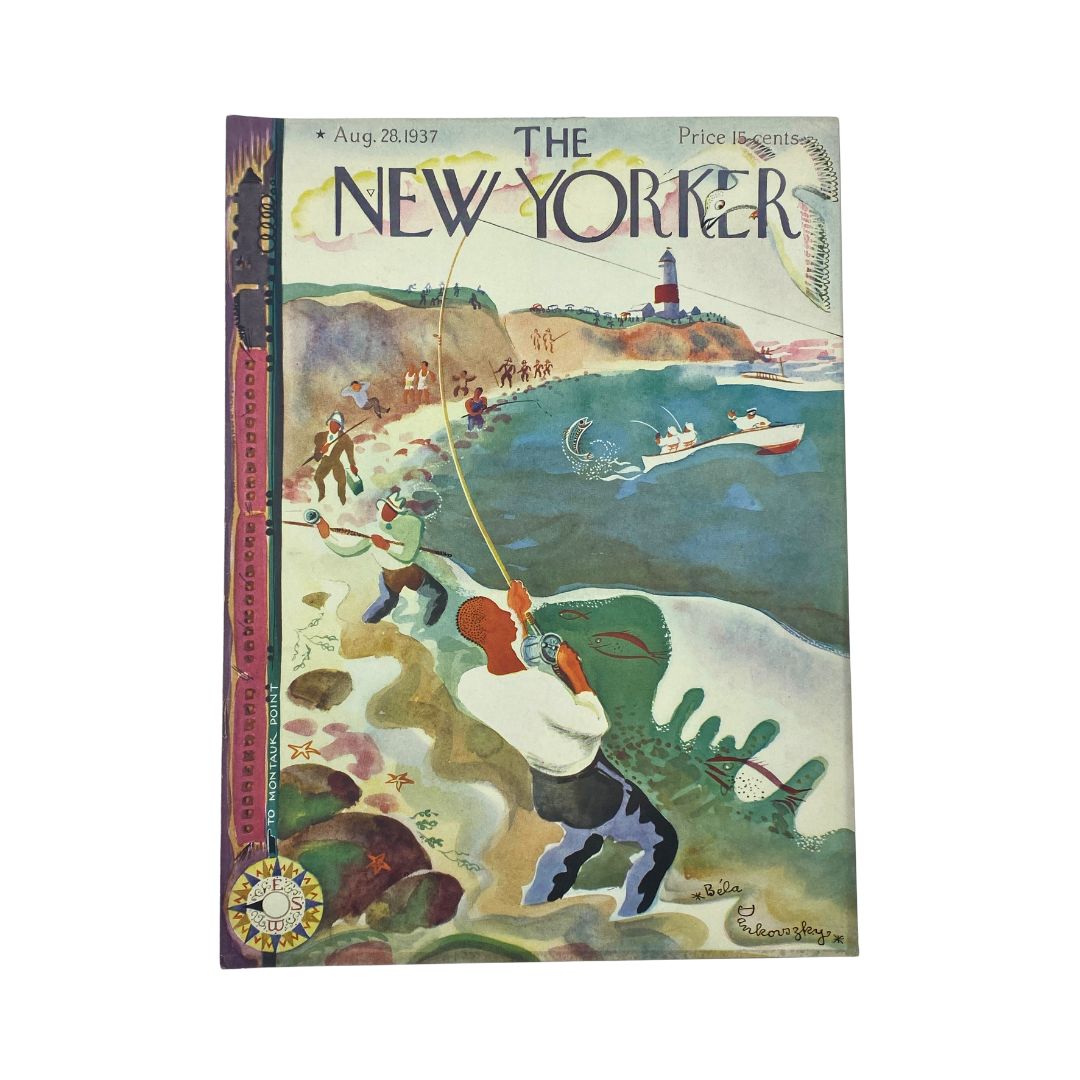 The New Yorker Complete Magazine August 28, 1937 Bela Dankovszky Cover VG