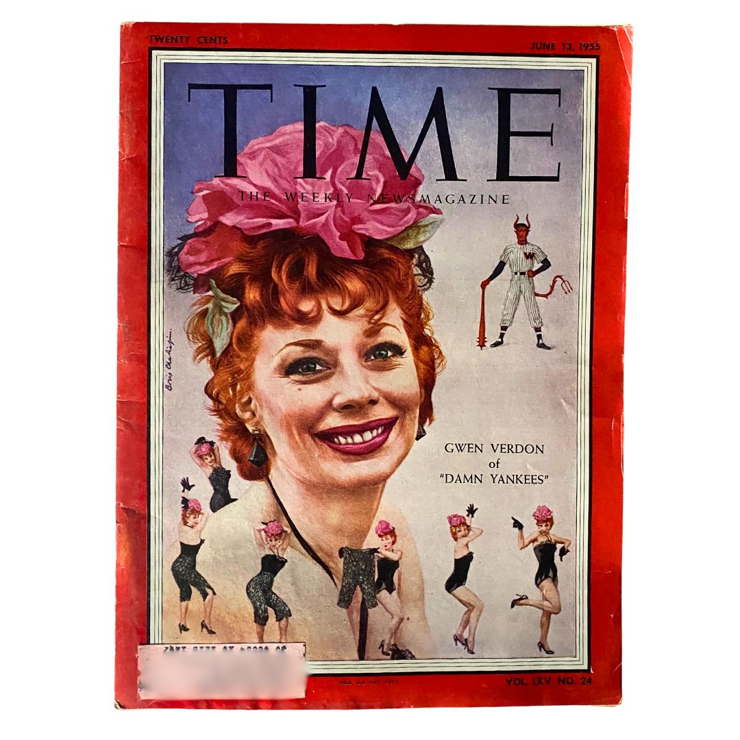 VTG Time Magazine June 13, 1955 Vol 65 No. 24 Gwen Verdon