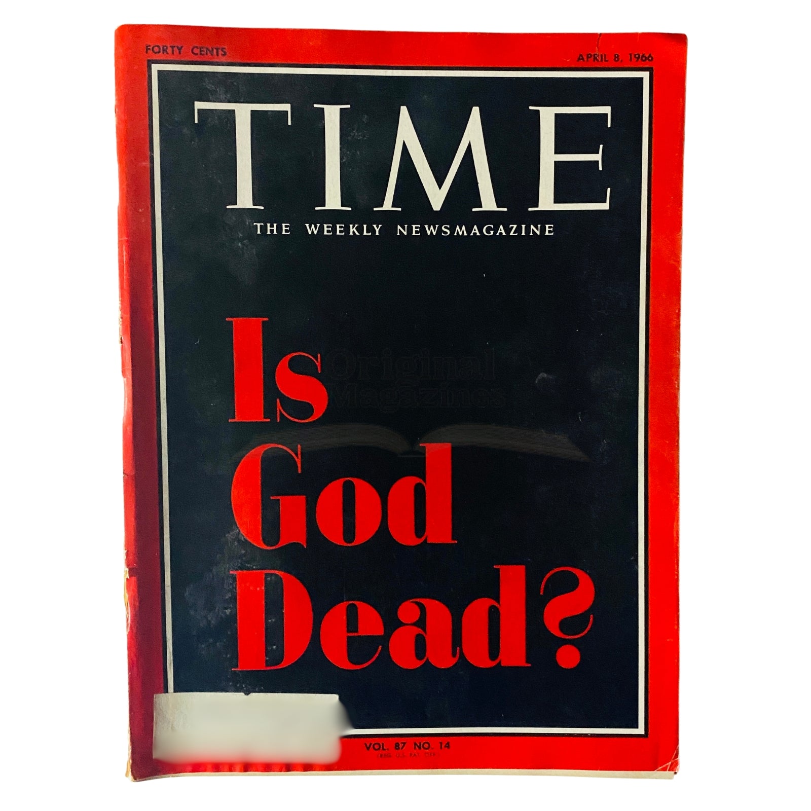 Time Magazine April 8 1966 Vol 87 No. 14 Is God Dead?