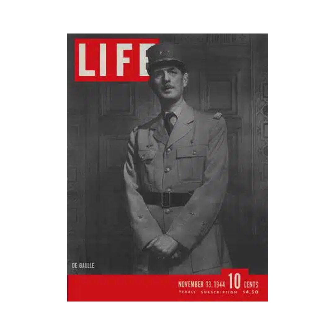 VTG Life Magazine November 13, 1944 General Charles de Gaulle