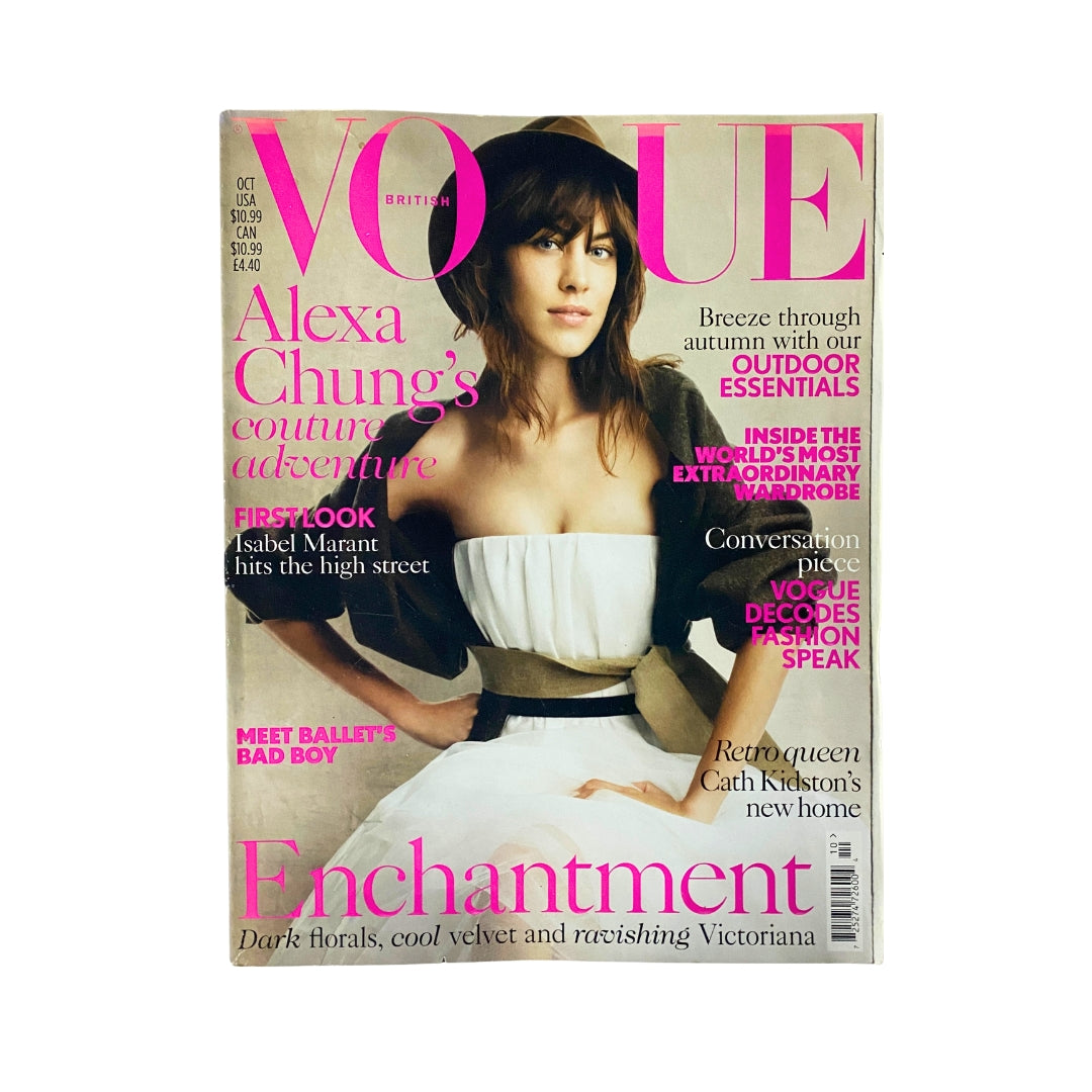 Vogue UK Magazine October 2013 Emily Jane Johnston Cover No Label VG