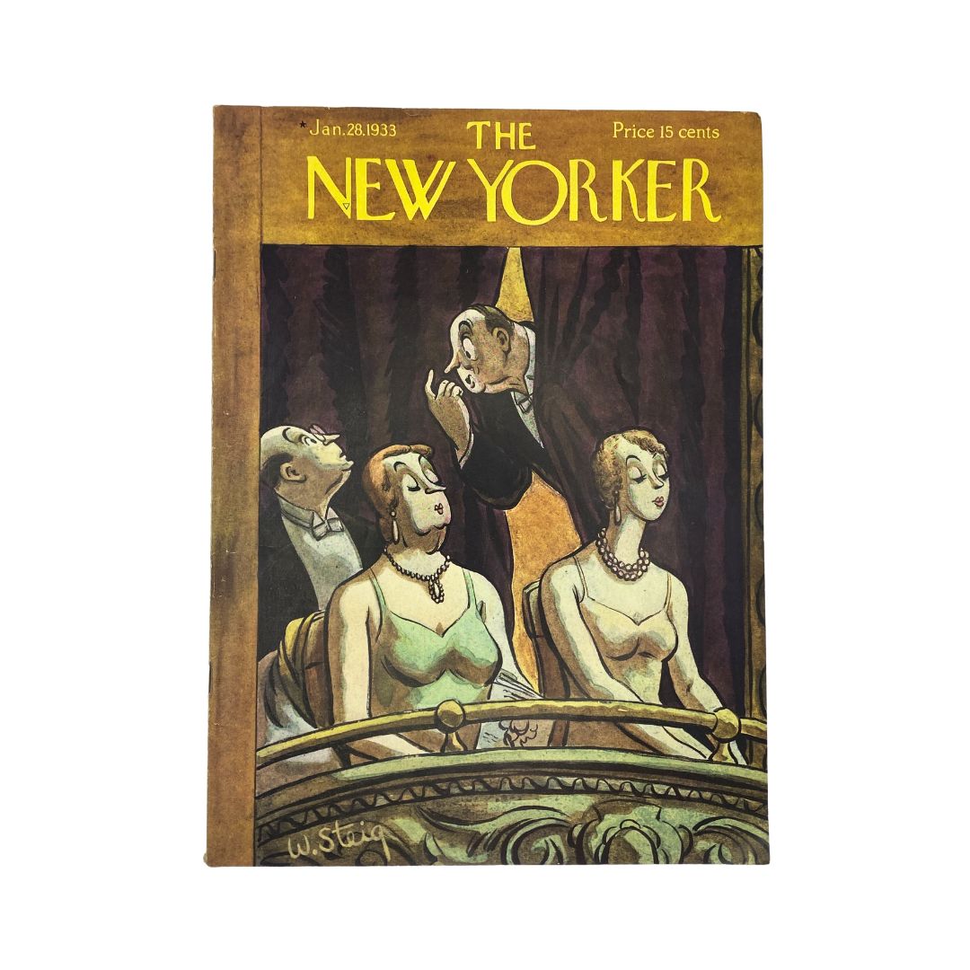 The New Yorker Complete Magazine January 28, 1933 William Steig Cover VG