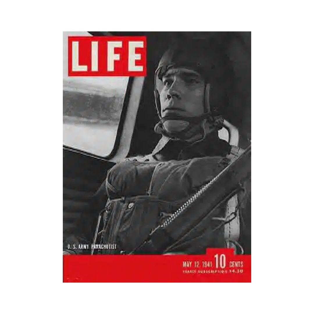 VTG Life Magazine May 12, 1941 Hugh Randall U.S. Army Parachutist