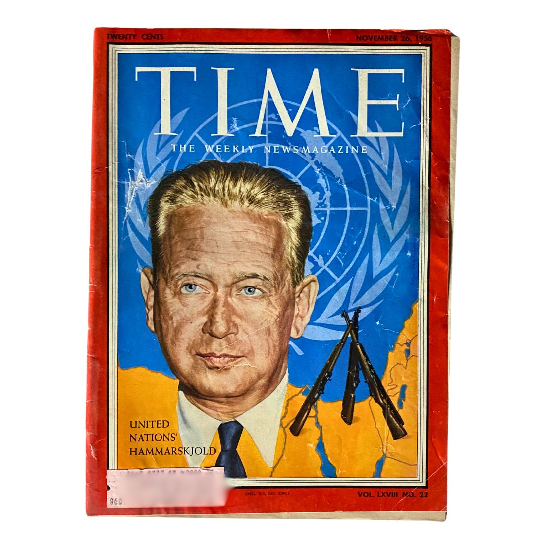 VTG Time Magazine November 26, 1956 Vol 68 No. 22 Dag Hammarskjöld