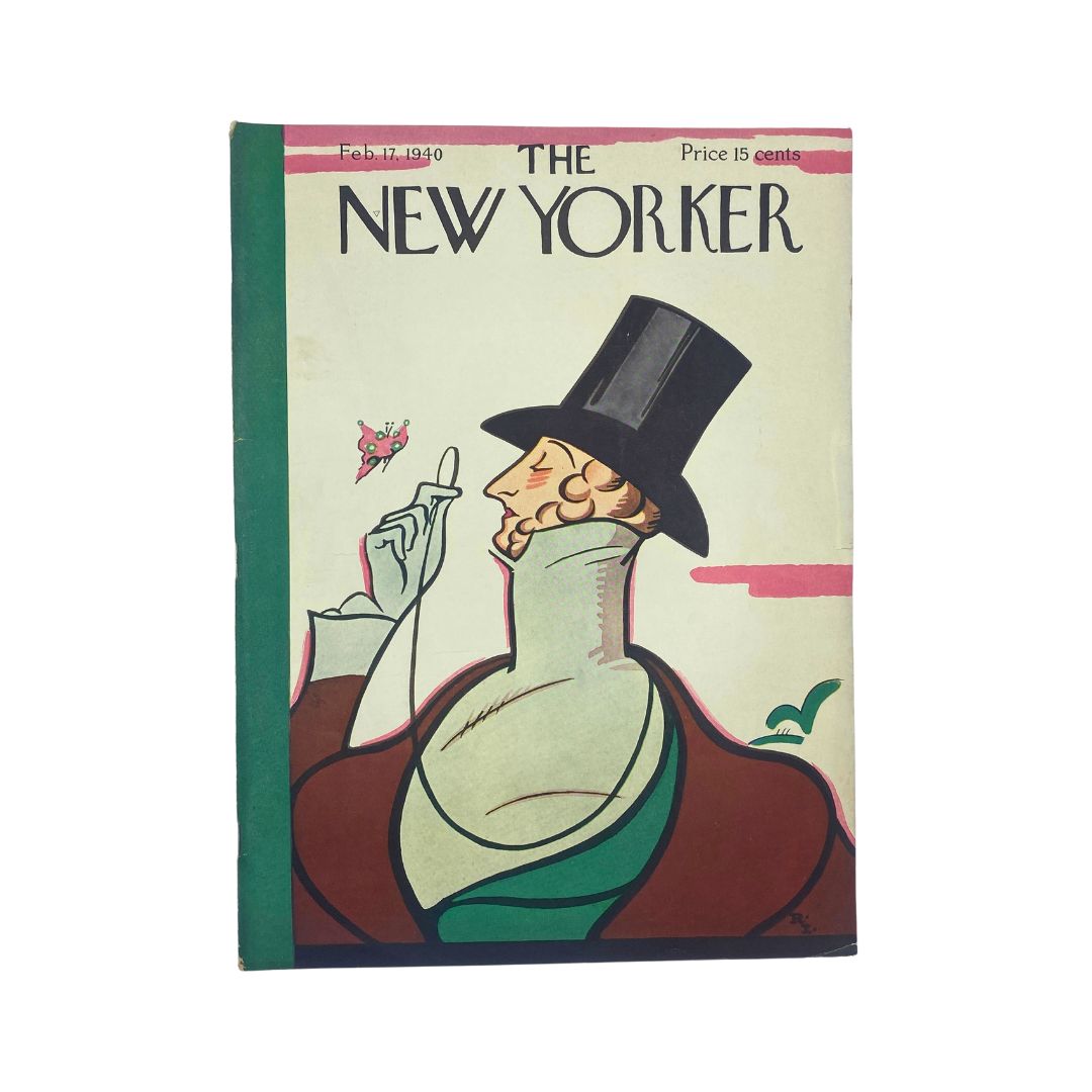 The New Yorker Complete Magazine February 17, 1940 Rea Irvin Cover VG