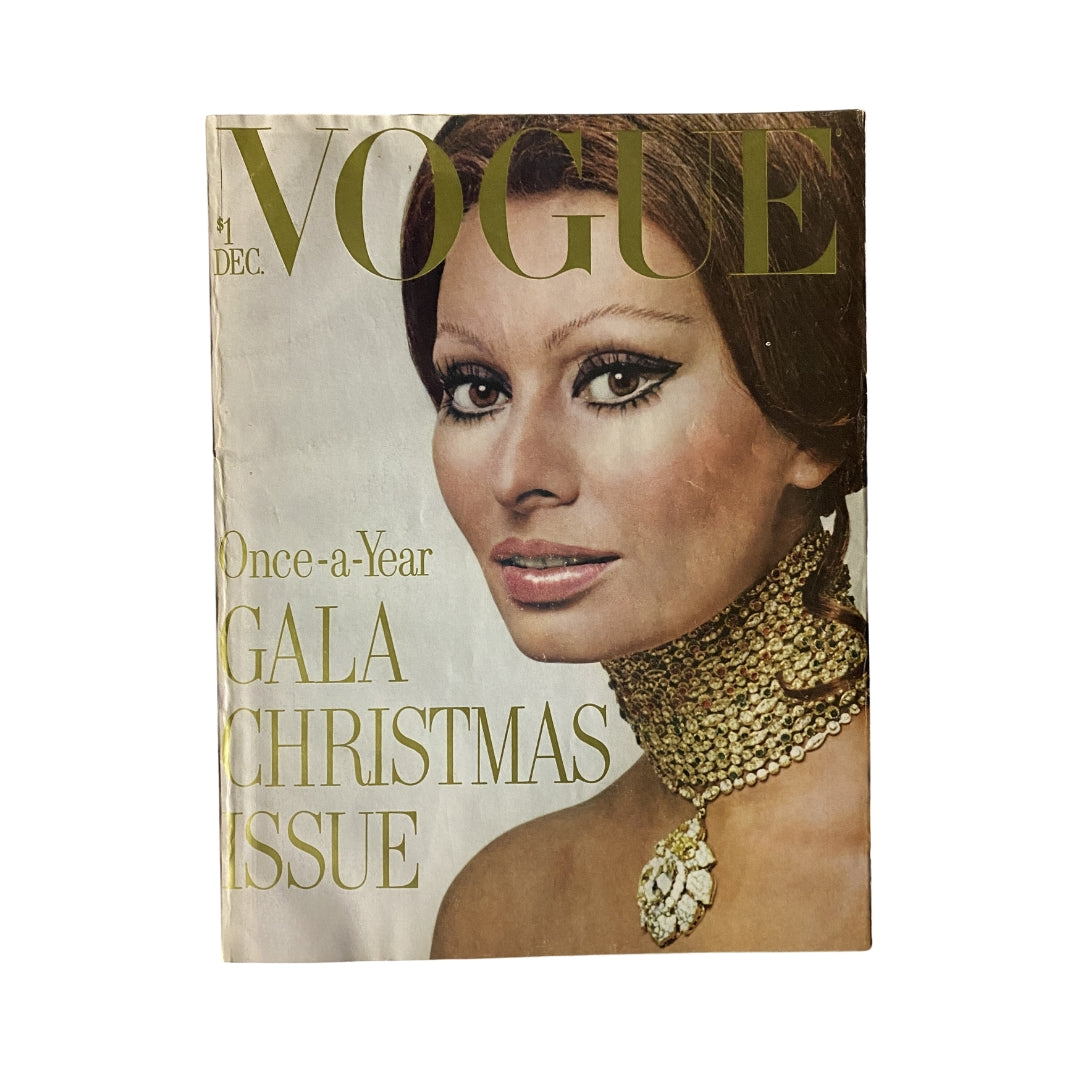 Vogue Magazine December 1970 Sophia Loren Cover No Label