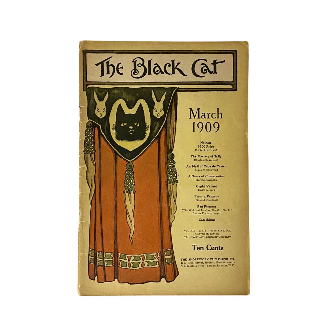 VTG The Black Cat Magazine March 1909 The Mystery of Sally No Label VG