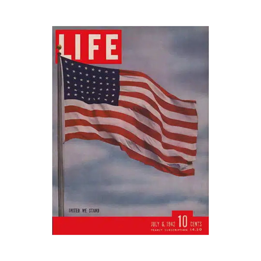 VTG Life Magazine July 6, 1942 United We Stand American Flag