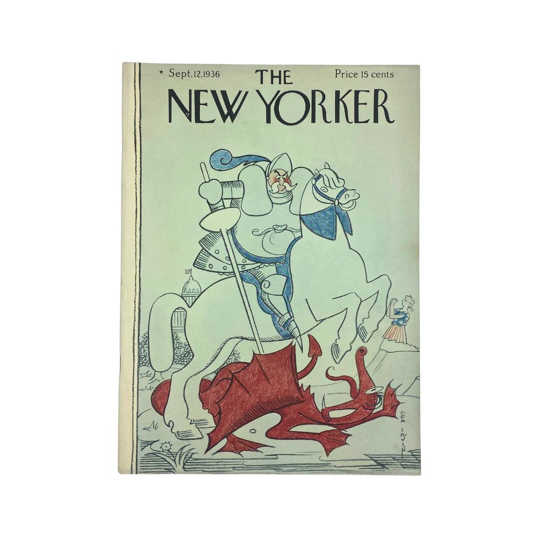 The New Yorker Complete Magazine September 12, 1936 Rea Irvin Cover VG