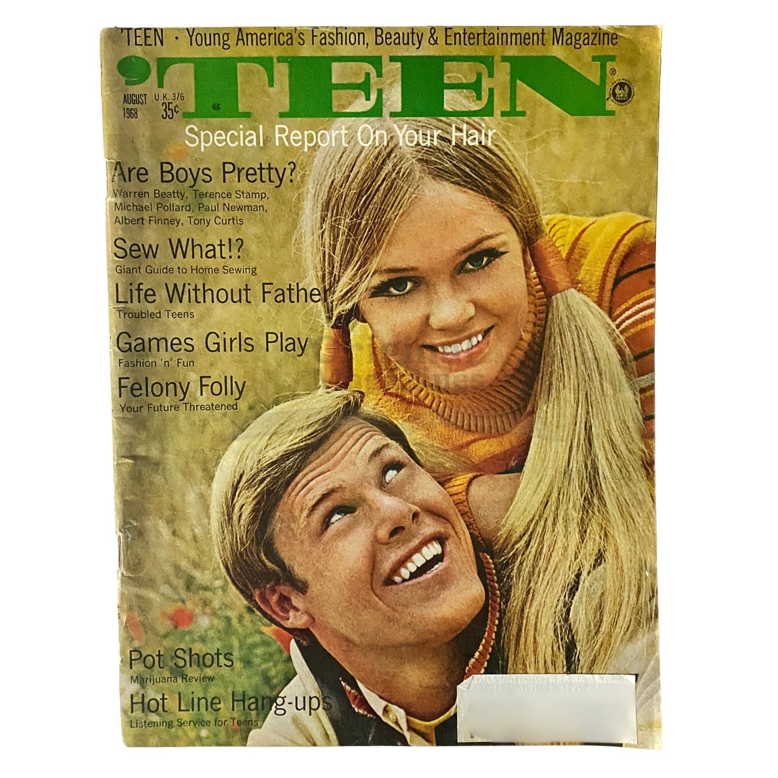 'Teen Magazine August 1968 Games Girls Play and Felony Folly