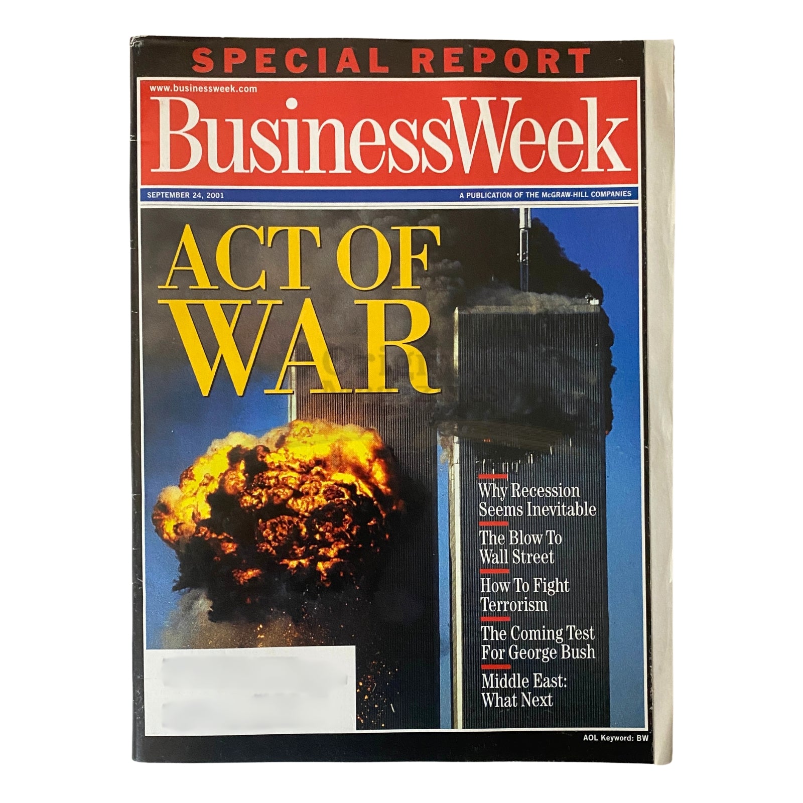 BusinessWeek Magazine September 24, 2001 Act of War, A Special Report VG