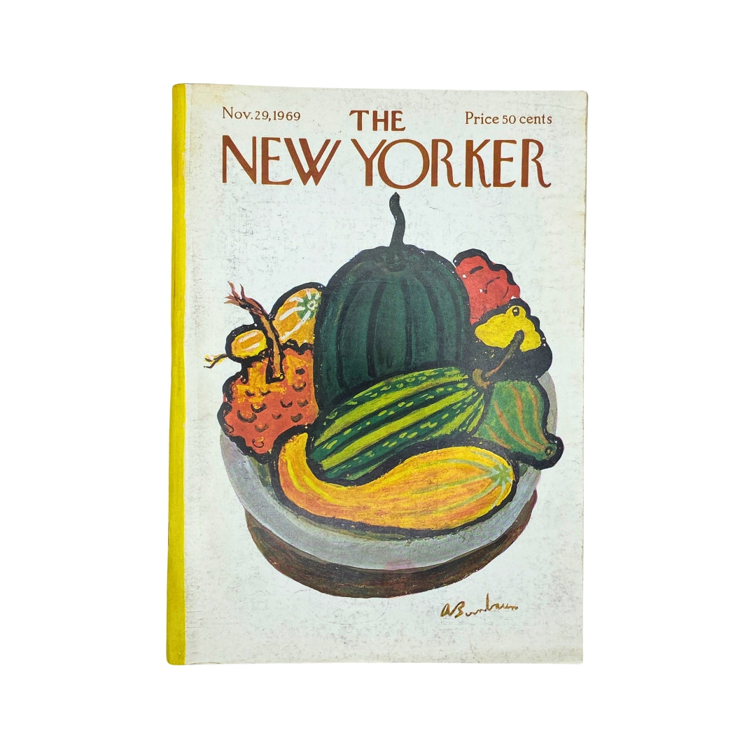 The New Yorker Complete Magazine November 29, 1969 Abe Birnbaum Cover VG
