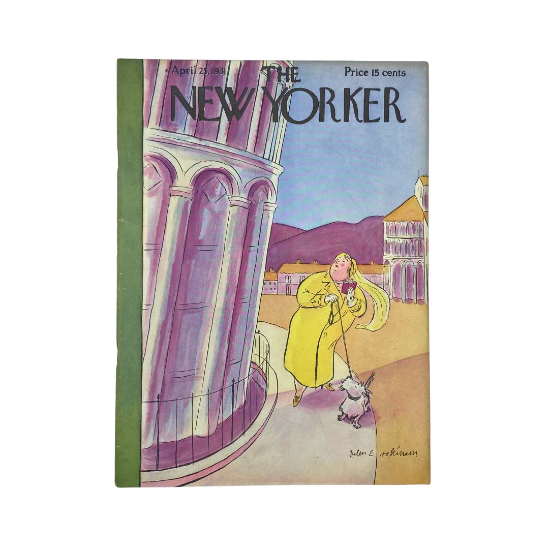 The New Yorker Complete Magazine April 25, 1931 Helen E. Hokinson Cover VG