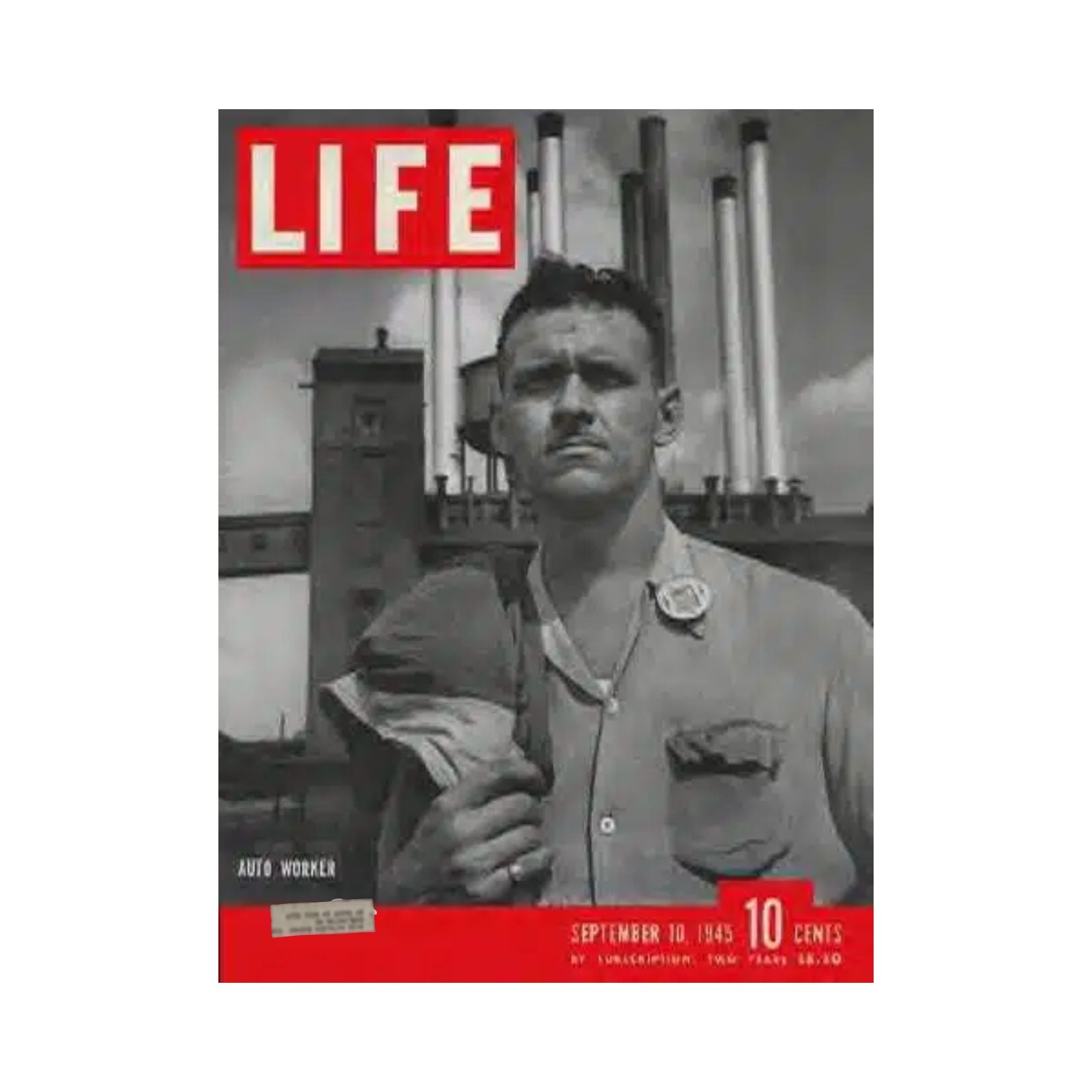 VTG Life Magazine September 10, 1945 Auto Worker Fred Vondrak