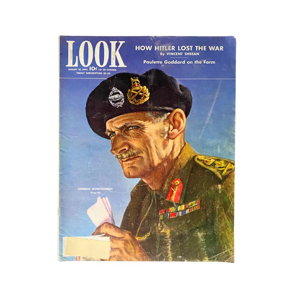 VTG Look Magazine August 10, 1943 Vol 7 No. 16 Gen. Bernard Law Montgomery