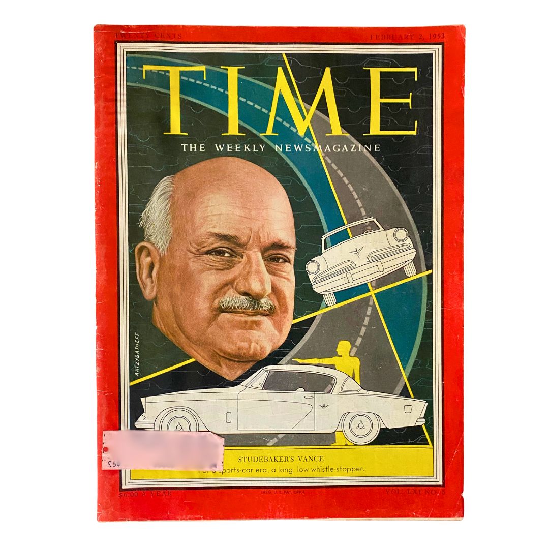 VTG Time Magazine February 2, 1953 Vol 61 No. 5 Harold Sines Vance