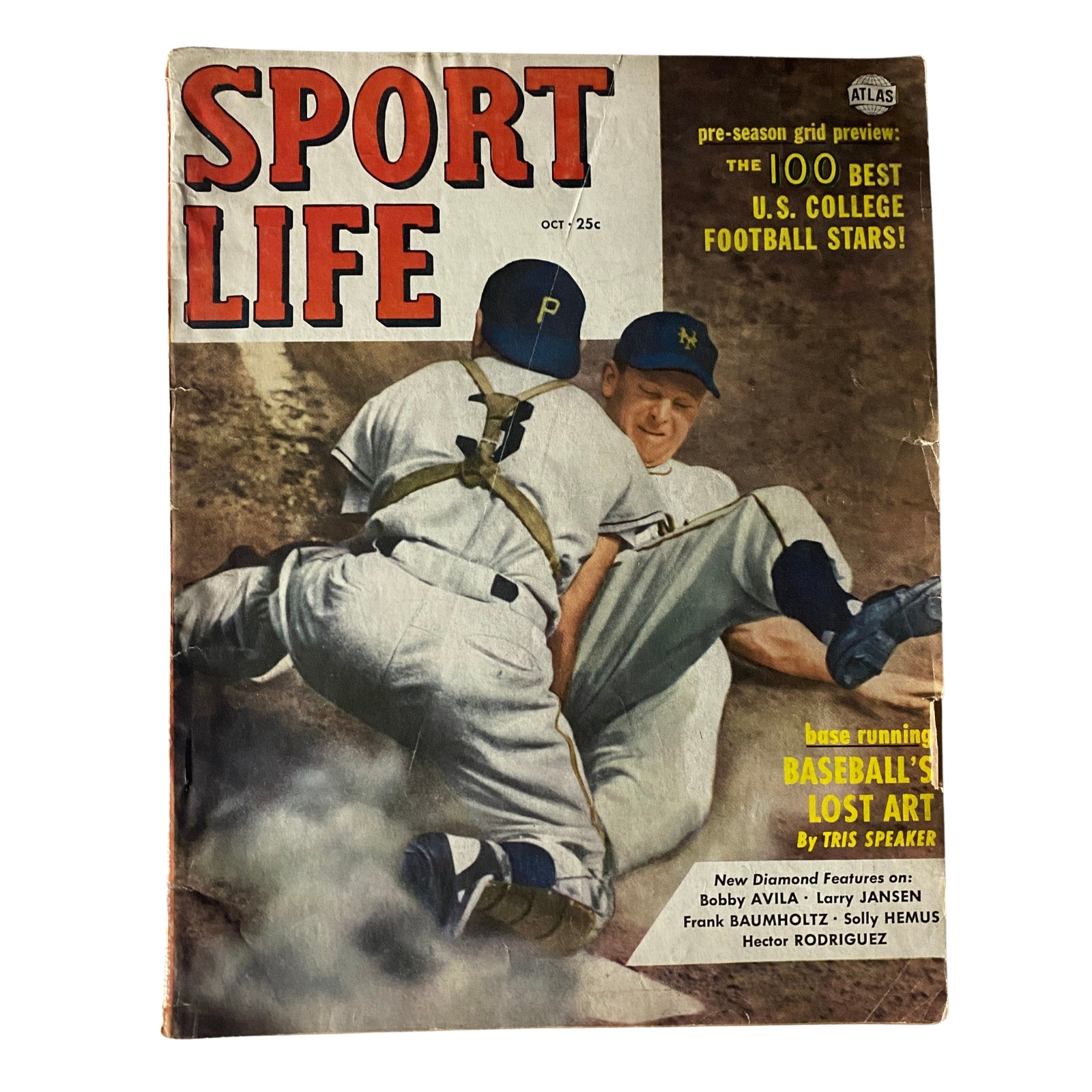 Sport Life Magazine October 1952 Larry Jansen Cover No Label GD Interior